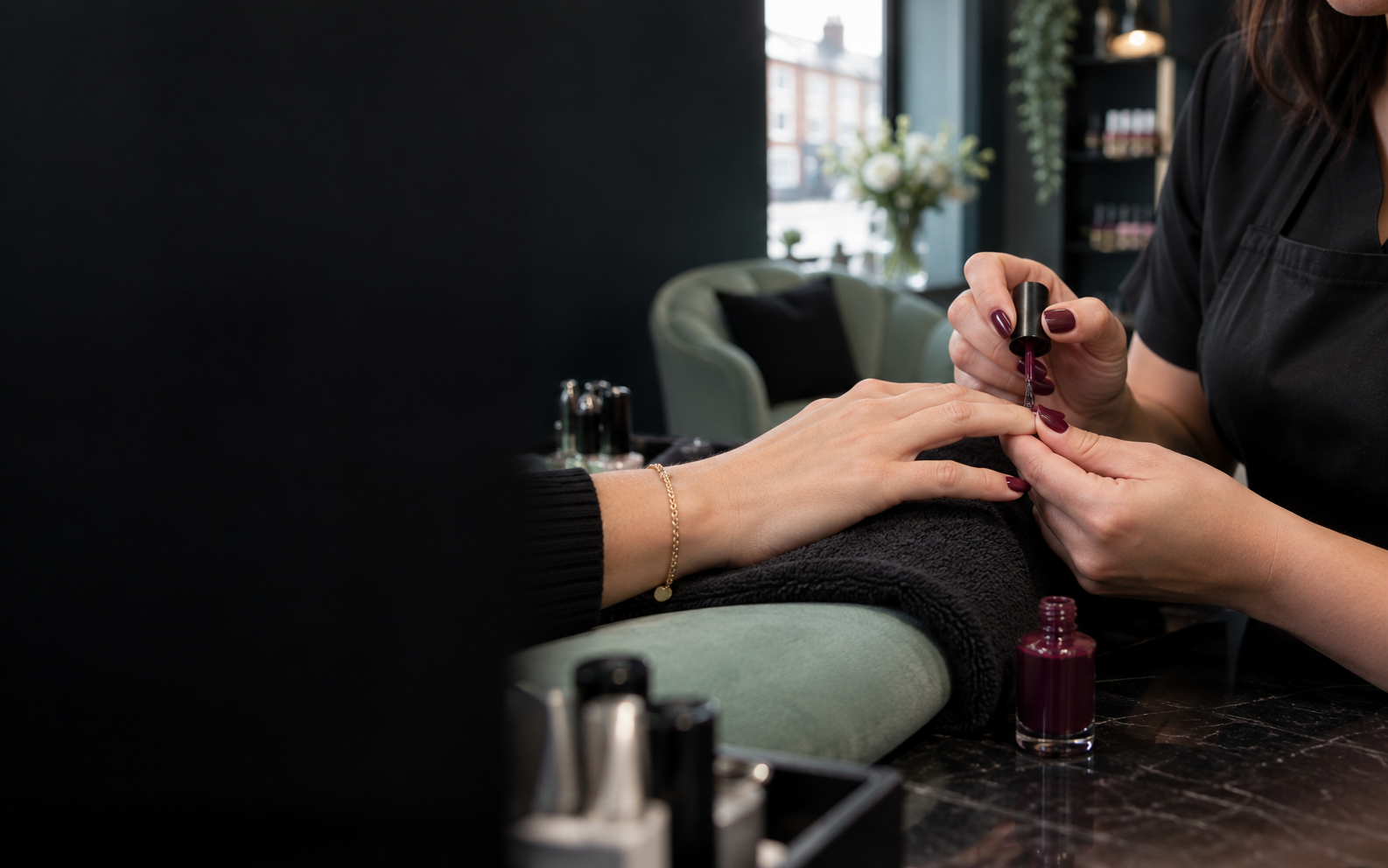 Professional nail treatment at Georgi's salon